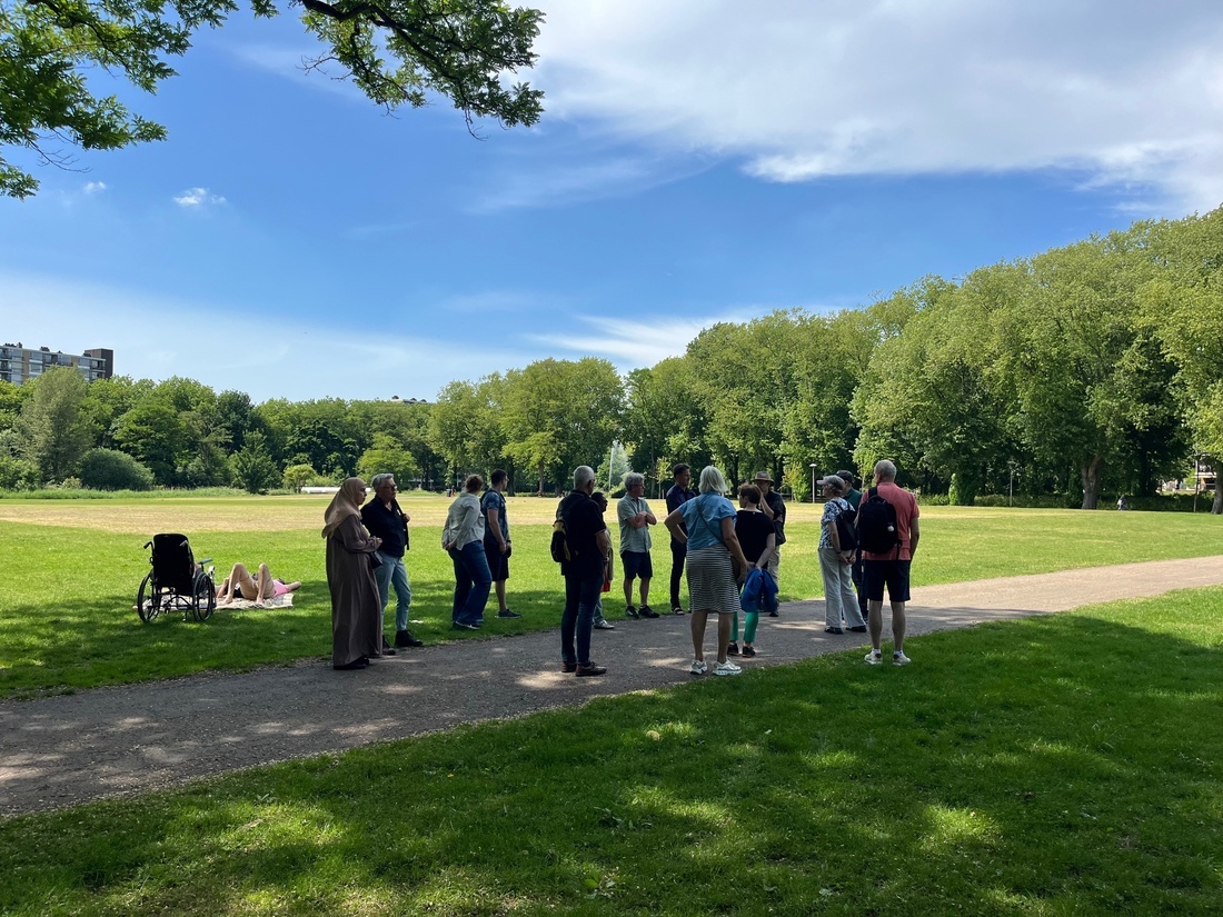 Bezoek aan Park Transwijk bij Wijkentour Kanaleneiland