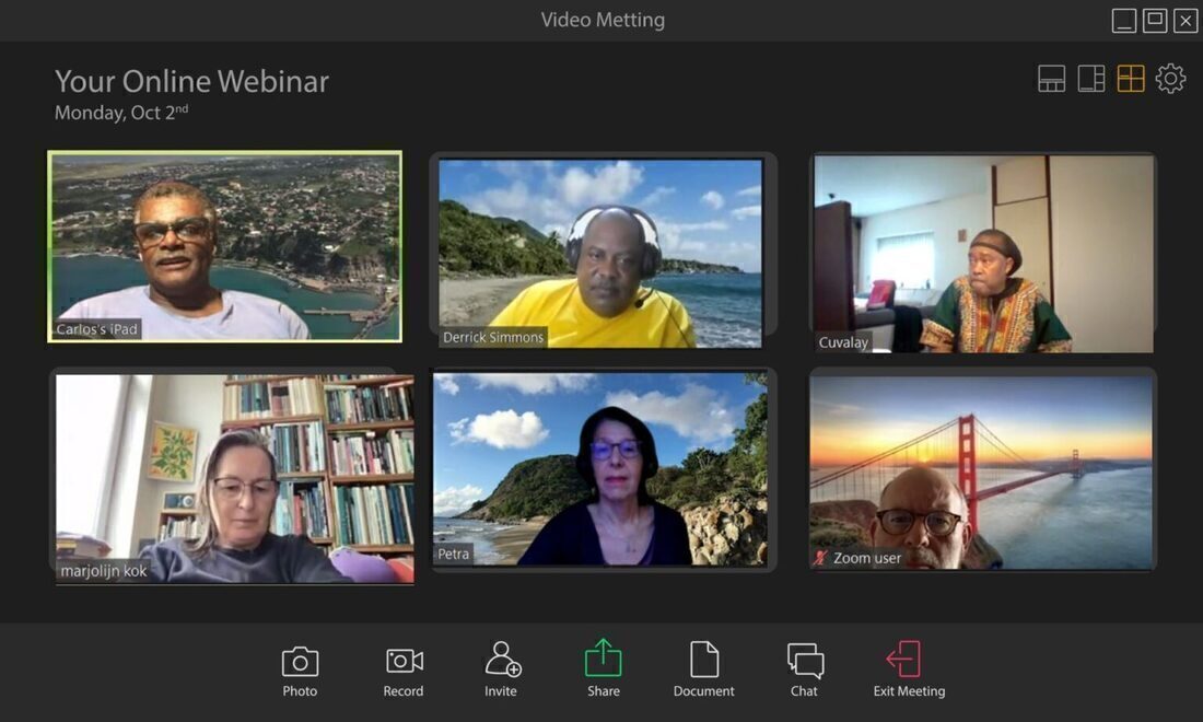 The St. Eustatius Afrikan Burial Ground Alliance virtual meeting in October 2021