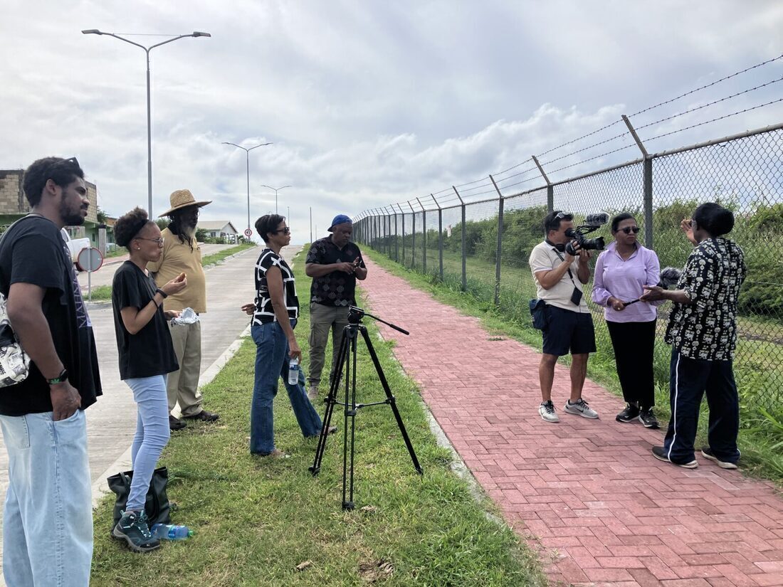 Golden Rock Plantation: The Alliance, The Implementation Committee and King Jorde Culturals gather for a tour of the ST. Eustatius Afrikan Heritage
